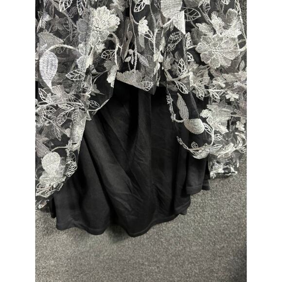 Torrid Mini Lace Smocked Floral Dress Womens Sz 6X Black White Off Shoulder NEW - Picture 7 of 9